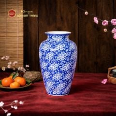 Lọ Hoa Dáng Vò Họa Tiết Ngàn Hoa