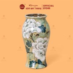 Lọ Hoa Khuôn Dáng Bầu Vẽ Hoa