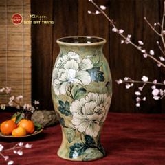 Lọ Hoa Khuôn Dáng Bầu Vẽ Hoa