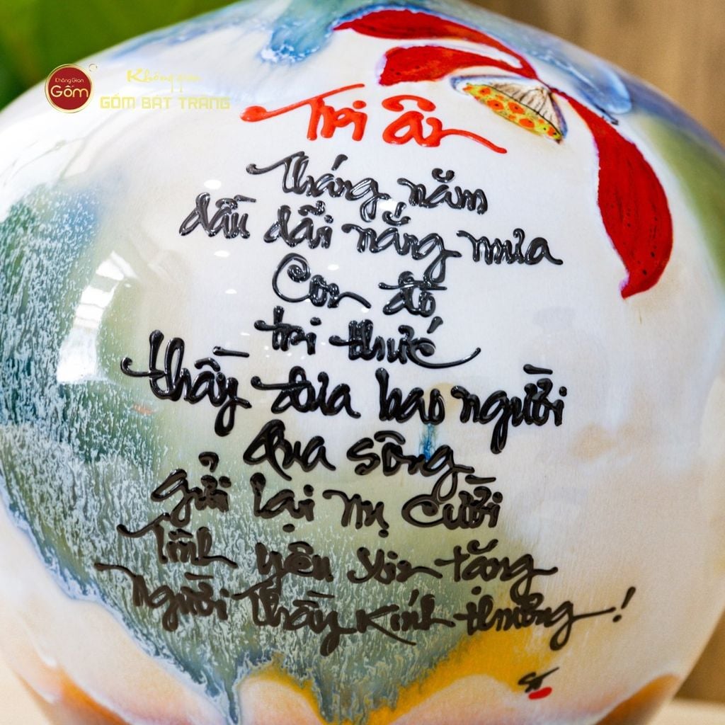 Quả Hút Lộc Men Chảy Vẽ Thư Pháp