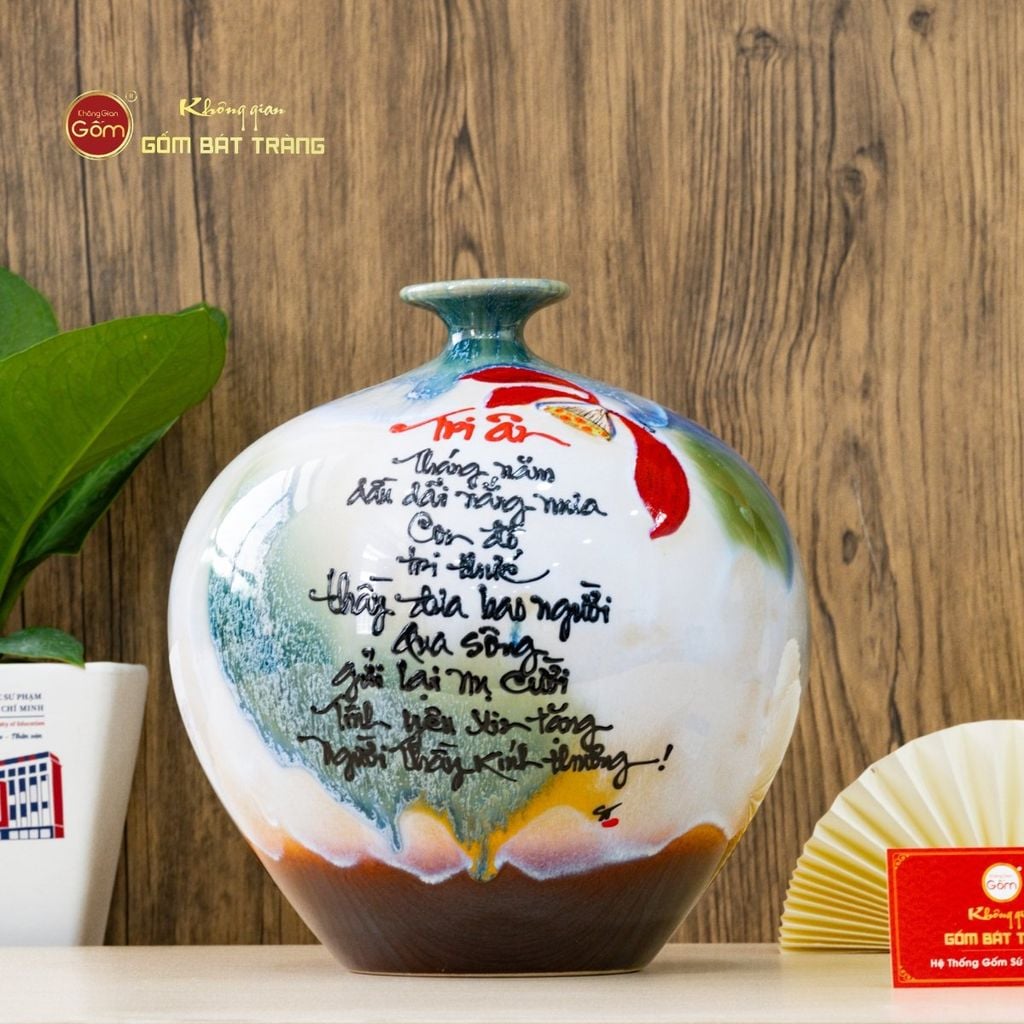 Quả Hút Lộc Men Chảy Vẽ Thư Pháp