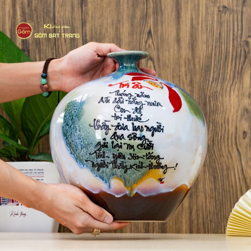 Quả Hút Lộc Men Chảy Vẽ Thư Pháp