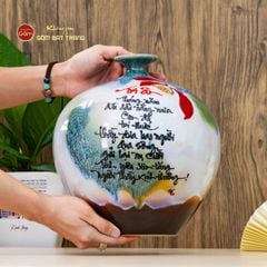 Quả Hút Lộc Men Chảy Vẽ Thư Pháp