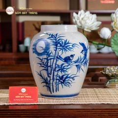 Lọ Hoa Vẽ Chim Trúc