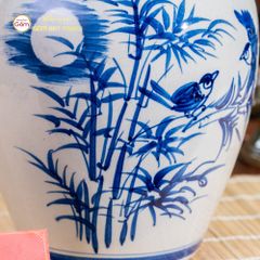 Lọ Hoa Vẽ Chim Trúc