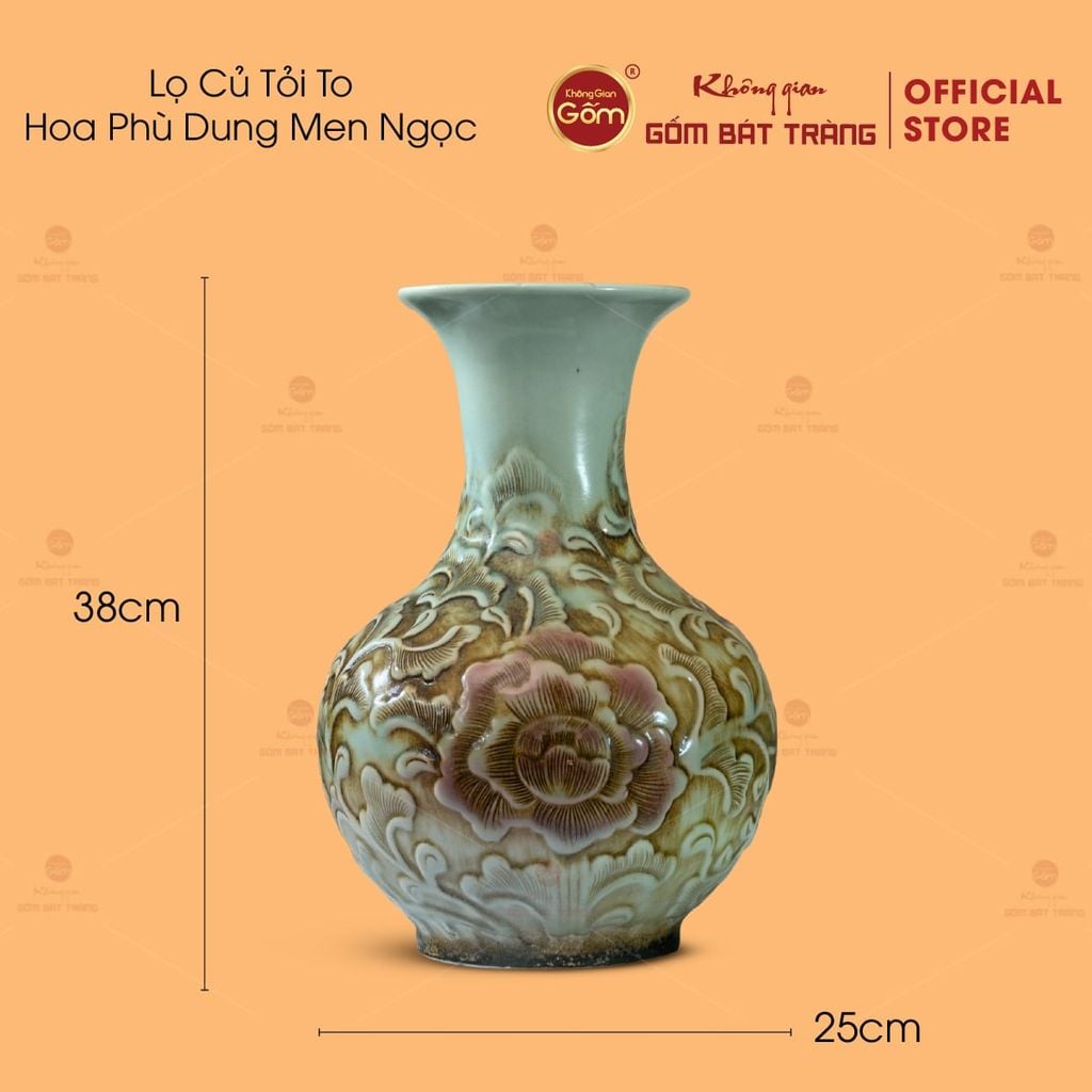 Lọ Củ Tỏi Hoa Sen, Hoa Phù Dung
