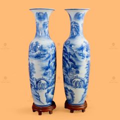 Lộc Bình 1M4 Men Lam Sơn Thủy