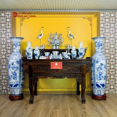 Lộc Bình 1M4 Men Lam Tứ Linh