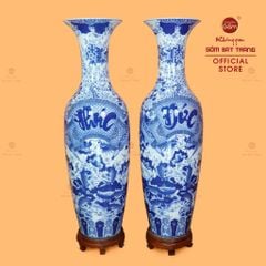 Lộc Bình Men Lam Phúc Đức