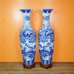 Lộc Bình Men Lam Phúc Đức