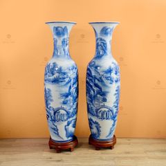 Lộc Bình 1M4 Men Lam Sơn Thủy