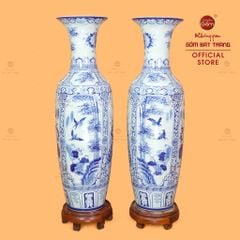 Lộc Bình Men Lam Tứ Quý