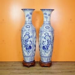 Lộc Bình Men Lam Tứ Quý