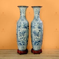 Lộc Bình 1M4 Men Rạn Tứ Linh