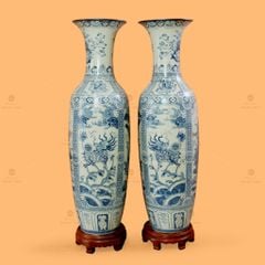 Lộc Bình 1M4 Men Rạn Tứ Linh