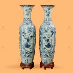 Lộc Bình 1M4 Men Rạn Tứ Linh