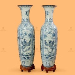 Lộc Bình 1M4 Men Rạn Tứ Linh