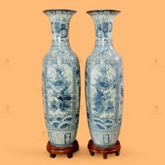 Lộc Bình 1M4 Men Rạn Tứ Linh