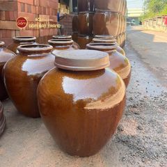 Chum Sành Ngâm Rượu Nắp Lớn Tráng Men