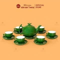 Bộ Trà Men Lục Vẽ Vàng (Nhiều mẫu)
