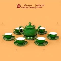 Bộ Trà Men Lục Vẽ Vàng (Nhiều mẫu)