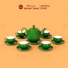Bộ Trà Men Lục Vẽ Vàng (Nhiều mẫu)