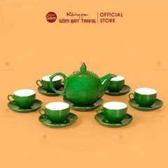 Bộ Trà Men Lục Vẽ Vàng (Nhiều mẫu)
