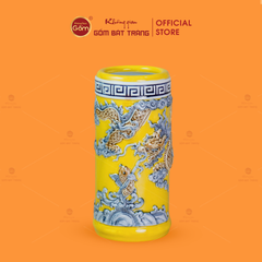 Ống Hương Men Vàng Họa Tiết Cá Chép Hóa Rồng