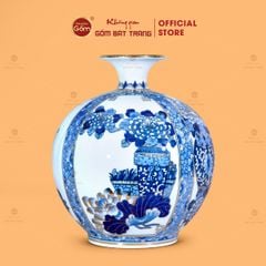 Quả Hút Lộc Tứ Quý Cổ Đồ Bạch Bảo Vẽ Vàng