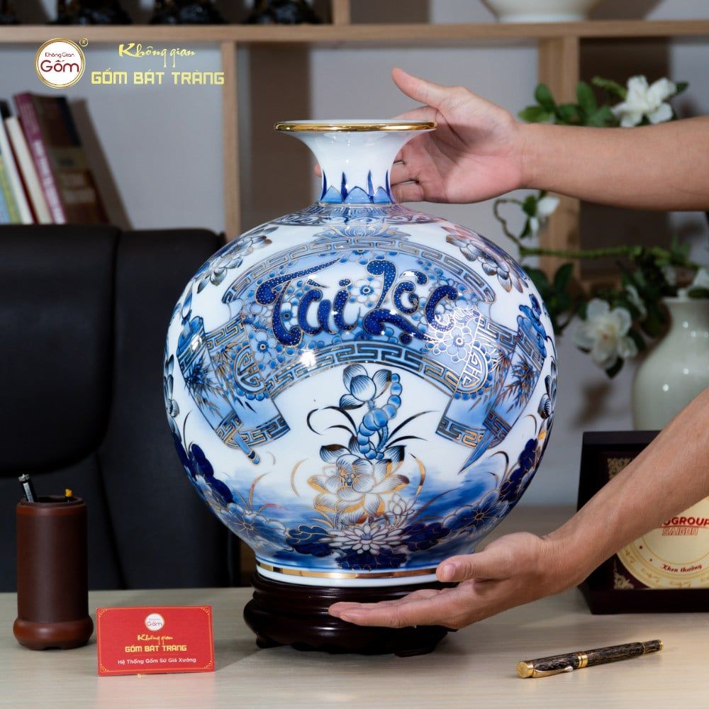 Quả Hút Lộc Cuốn Thư Tài Lộc Hoa Ngư Tụ Khánh Bạch Bảo Vẽ Vàng
