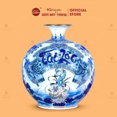 Quả Hút Lộc Cuốn Thư Tài Lộc Hoa Ngư Tụ Khánh Bạch Bảo Vẽ Vàng