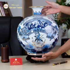 Quả Hút Lộc Cuốn Thư Tài Lộc Hoa Ngư Tụ Khánh Bạch Bảo Vẽ Vàng