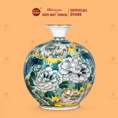 Quả Hút Lộc Hoa Ngư Tụ Khánh Kim Bảo Vẽ Vàng