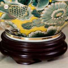 Quả Hút Lộc Hoa Ngư Tụ Khánh Kim Bảo Vẽ Vàng