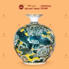 Quả Hút Lộc Hoa Ngư Tụ Khánh Kim Bảo Vẽ Vàng