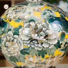 Quả Hút Lộc Hoa Ngư Tụ Khánh Kim Bảo Vẽ Vàng