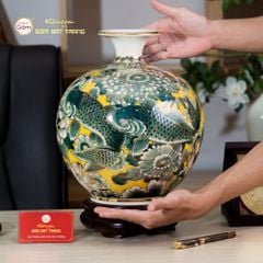 Quả Hút Lộc Hoa Ngư Tụ Khánh Kim Bảo Vẽ Vàng