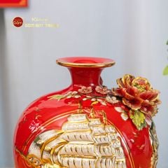 Quả Hút Lộc Men Đỏ Thuận Buồm Xuôi Gió Vẽ Vàng