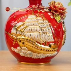 Quả Hút Lộc Men Đỏ Thuận Buồm Xuôi Gió Vẽ Vàng