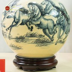 Quả Hút Lộc Men Trắng Mã Đáo Thành Công Vẽ Kỹ