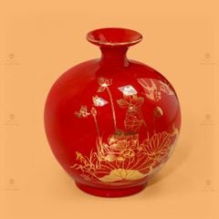 Quả Hút Lộc Men Màu Bảo Liên Bình An Vẽ Vàng