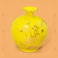Quả Hút Lộc Men Màu Bảo Liên Bình An Vẽ Vàng