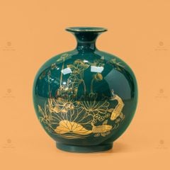 Quả Hút Lộc Men Màu Bảo Liên Bình An Vẽ Vàng