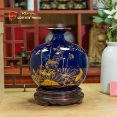Quả Hút Lộc Men Màu Bảo Liên Bình An Vẽ Vàng