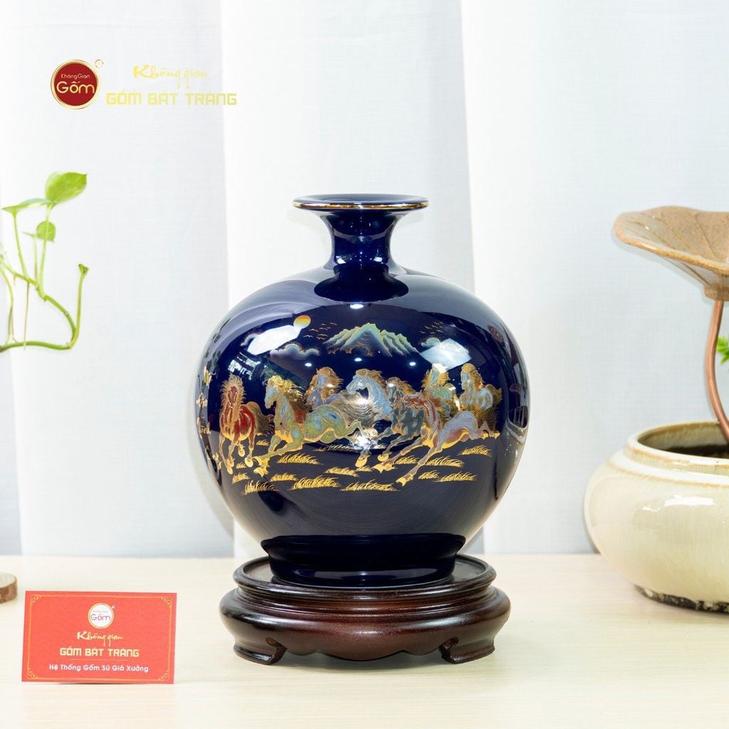 Quả Hút Lộc Men Màu Mã Đáo Thành Công Màu Vẽ Vàng