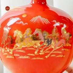 Quả Hút Lộc Men Màu Mã Đáo Thành Công Màu Vẽ Vàng