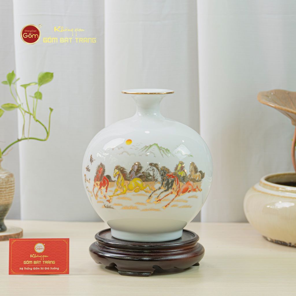 Quả Hút Lộc Men Màu Mã Đáo Thành Công Màu Vẽ Vàng