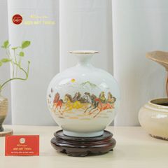 Quả Hút Lộc Men Màu Mã Đáo Thành Công Màu Vẽ Vàng