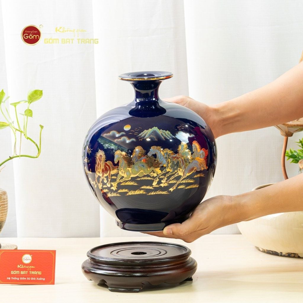 Quả Hút Lộc Men Màu Mã Đáo Thành Công Màu Vẽ Vàng