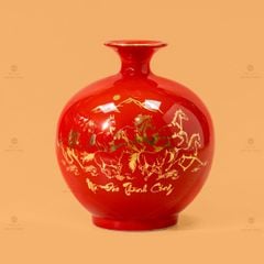 Quả Hút Lộc Men Màu Mã Đáo Thành Công Vẽ Vàng